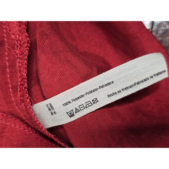 Intimately Free People Sensual Satin Scallop Cami Tank Top Rust Large - Picture 10 of 13